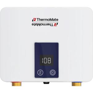 Tankless Water Heater Electric for Single Sink Faucet, ThermoMate 3500W 120V Small Point of Use Instant Hot Water Heater with Temperature Display, Self-modulating, ETL Certified