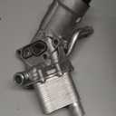 MITZONE Engine Oil Cooler Filter Housing Assembly Adapter Kit with Gaskets Cap Filter Insert Compatible with 2011-2018 1.4L Turbo Chevrolet Cruze Sonic Trax Buick Encore OE 55566784 650039 88179-91400 (55566784(Upgrade Aluminum))