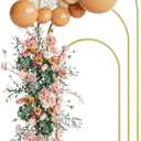Wedding Arch Set of 3, Gold Metal Arch Backdrop Stand, Balloon Arch Stand Wedding Arch Frame for Ceremony Decoration (Gold, 6FT, 5FT, 4FT Backdrop)
