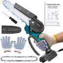 Mini Chainsaw for M-akita 18V Battery, 600 W Brushless Chainsaw Electric 6 Inches, Battery Chainsaws Hand Chainsaw for Garden Shears, Wood CuttingNo Battery