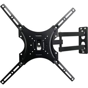 Full Motion TV Wall Mount Bracket Articulating Arms Swivels Tilts Extension for Most 26-55 Inch LED LCD Flat Curved Screen TVs, Max VESA 400x400mm up to 66lbs