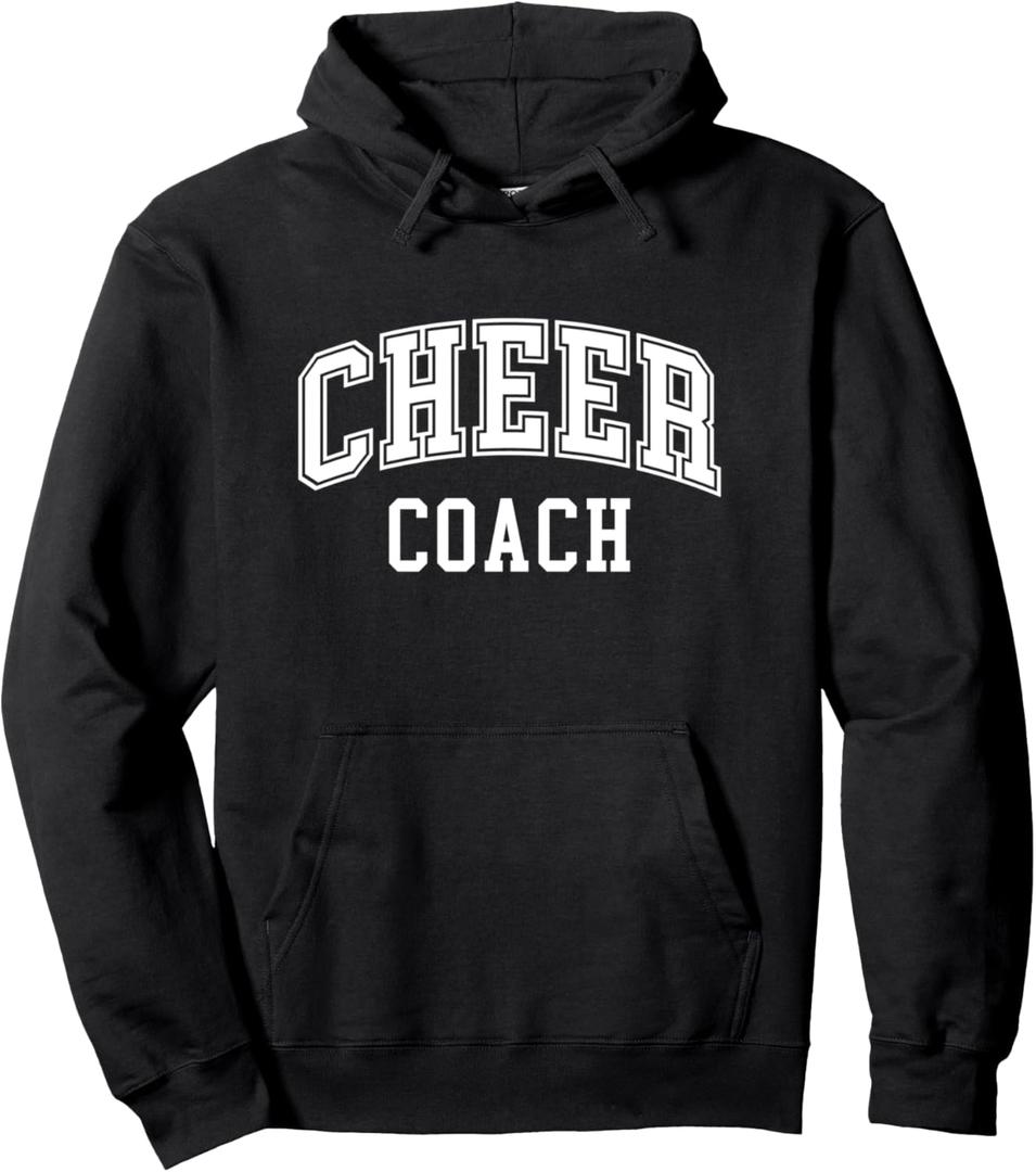 Cheer Coach Cheerleading Instructor Cheerleader Pullover Hoodie, Black, Medium 
