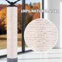 AIWIKIDE 24" Scratching Post, Interactive Cat Scratcher, with Perch & Plush Toy, Sturdy Weighted Base, Grey