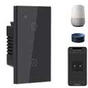 BSEED Smart Light Switch,2 Gang WiFi Touch Switch with Smart Life APP Control and Timing Function,Black Single Pole Switches Work with Amazon Alexa,Google Assistant -(3 Way) Multi-Control Association