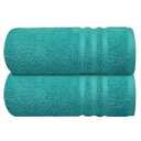 Infinitee Xclusives 2 Pack Premium Turkish Bath Towels Set, 100% Cotton (27 x 54 Inches) Lightweight and Highly Absorbent, Quick Drying Large Bath Towels, Perfect for Hotel, Spa and Bathroom (Teal)