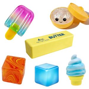 Slow Rising Squishy Toy Set, Sensory Stress-Relief Soft Silicone Toys, Soft and Bouncy Stress-Relief Toys, Anxiety Relief, Cute Soft Silicone Toys, Party Favors