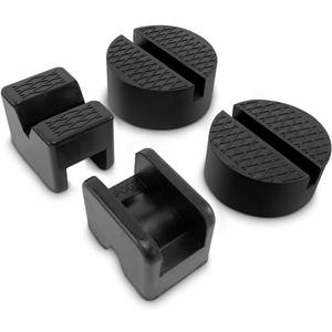 Rubber Jack Pad Pinch Weld Adapter, Universal Slotted Frame Rail Protector for Floor Jack Stands, Jack Pads Extension and Protection, 4 Packs