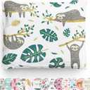 Poly Mailers 10x13 100 Pack | Self-Sealing Shipping Bags Envelopes for Small Business | Waterproof Durable Packaging | Sloth | Palm Green Animal Floral |  la mode Mailers