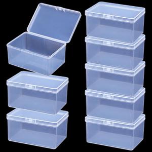 8Pcs Clear Playing Deck Card Storage Box Plastic Card Boxes Playing Card Boxs High Capacity Playing Card Case 4.3 x 2.95 x 2.17 Inch Organizer Snap Closed Trading Games Collector