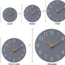 Large Wall Clock 18" Modern Silent Non-Ticking Battery Operated | Analog Kitchen Home Bathroom Living Room Bedroom Office Mordern Simple