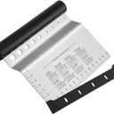 ALLTOP Bench Scraper & Chopper with Herb Stripper,Stainless Steel Multipurpose Kitchen Baking Tool for Bread Dough Pastry Cake -Leaf Remover with Plastic Handle &Upgraded Protective Cover