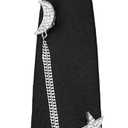 Clip on Neck Ties for Women Girls, Adjustable Pre-tied Womens Tie Solid Color Ladies Neckties for Party Prom School