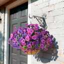INQCMY Artificial Fake Pansy Flowers for Outdoor, 12 Pcs Faux Silk Pansies Spring Summer Flowers for Outside for Planter Pot Porch Yard Patio Front Door Window Box Home Decor