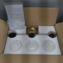 3-Light Bathroom Light Fixtures, Vanity Lights for Mirror with Textured Milky White Glass Shade, Modern Kitchen Light Fixtures Wall Sconce Light - E26 Base - Brushed Gold