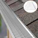 Gutter Guard,5" Aluminum Leaf Filter Gutter Cover,25 PCS Total Length 100FT,Raptor Gutter Guards,Easy DIY Leaf Guards for Gutters Fits Any Roof or Gutter Type, 5in*100FT