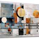 MHARTK66 Boho Wall Art for Living Room, Office, Bedroom - Color Block Line Canvas Prints, Abstract Pictures, Home Decor - Ready to Hang (40L" x 20W", Color Block Line Wall Painting)