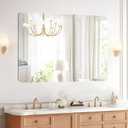 Frameless Mirror for Bathroom Vanity,with Polished Edge,Hangs Horizontally Or Vertically,Entryways,Room,Shatterproof (Y-20x30in)