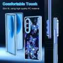Hekodonk for Galaxy Z Fold 7 Case,[Compatible with MagSafe][Glow in The Dark][Front Screen Protector][Stand][Hinge Protection],Slim Fit for Women Girls for Samsung Galaxy Z Fold 7,Blue