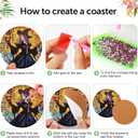 croshom 8 Pieces Halloween Diamond Art Coasters Kit, Halloween Diamond Painting Coasters, Diamonds Art Painting Kits,5D DIY Full Drill Diamonds Arts Kits for Adults Gift & Home Decor