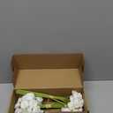 Floroom Ranunculus Artificial Flowers 18 Pcs White Faux Silk Mini Ranunculus Bulk Fake Wedding Filler Flowers for DIY Bouquets, Centerpieces, Bridal Shower Decorations & Arrangements