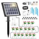 49FT Solar Drip Irrigation System, Auto Watering Kit for 15 Pots, Solar-Powered Plant Watering, 25 Timer Modes, 900ml/min Flow Indoor/Outdoor Garden, Balcony & Patio Irrigation System