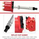 Ignition Distributor Compatible with 1987-1997 GMC Chevy 5.0L 5.7L 7.4L C/K Pickup Truck Van Big Blocks Small Blocks 305 350 454 HEI652R Red Cap