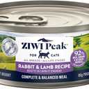 ZIWI Peak Wet Cat Food – All Natural, High Protein, Grain Free, Limited Ingredient, with Superfoods (Rabbit & Lamb, Case of 24, 3oz Cans), BBD 12/08/2028