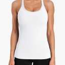ATTRACO Ribbed Workout Tank Tops for Women with Built in Bra Tight Racerback Scoop Neck Athletic Top, M