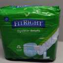 FitRight Extra+ Adult Diapers, Disposable Incontinence Briefs, Leak-Proof Diaper, Absorbent Briefs for Men and Women, Maximum Protection, Large, 44  56 in, 20 Briefs per Bag