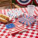 60Pcs Patriotic Disposable Napkins 4th of July, Independence Day, Memorial Day & Election Day American Flag Paper Napkins for Party Decorations