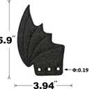 2 x DXYSQRX Shoe Wings Bat Shoe Wings Bat Wings for Boots Skates Sneakers Canvas Roller Shoes(Glitter Black) (Black)