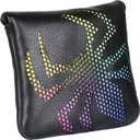 Golf Putter Cover Magnetic Heel Shaft Headcover, Large Mallet Putter Headcover for Taylormade Spider GTX EX GT etc