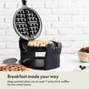 bella Classic Rotating Belgian Waffle Maker with Nonstick Plates, Removable Drip Tray, Adjustable Browning Control and Cool Touch Handles, Black