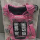BARKBAY Service Dog Vest Tactical Dog Harness  Dog No Pull Adjustable Dog Harness Reflective K9 Working Training Easy Control Military Molle System (Pink,L)