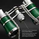 Opera Glasses Binoculars,3X25 Theater Binoculars with Foldable Handle for Adults Kids Women,Small Portable Opera Glasses for Theater and Concert Viewing (Green with Chain)