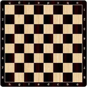 Premium Roll-Up Chess Board 20 Tournament Size  Soft Rubber Mousepad Material with Realistic Wood Grain Print, Washable & Non-Slip  Alphanumeric Notation, Outdoor/Travel Friendly (Black)