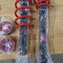 EVIL ENERGY Coilovers Compatible for Volkswagen Golf GTI Rabbit Jetta MK5 MK6 2006-2014, for Audi A3 8P (FWD) 2006-2014, Height Adjustable Lowering Kit, Twin-Tube Coilover Suspension Kit, Red