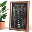 DoubleFill 100 Pcs Crystals and Healing Stones Bulk Natural Mineral Specimen Shadow Box Polished Multicolor Healing Stone Set Collection for Home Decoration and Gift Giving