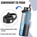 2 x HYDROWION Straw Lid for Hydro Flask Wide Mouth, Flex Straw Lid Compatibility Most Sports Water Bottle 12 16 18 20 32 40 64 oz, Straw Lids for Simple Modern Ascent Water Bottle (Mint)