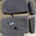 Phoenix Home Manual Recliner Chair Set of 2 with Massage and Heat, Ergonomic Overstuffed Breathable Fabric Recliner Single Sofa Seat with 2 Cup Holders, Living Room Lounge Recliners on Clearance, Gray (Grey)