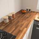LACHEERY Dark Brown Butcher Block Countertop Peel and Stick 36"x160" Wood Contact Paper Peel and Stick Countertop Vinyl Wrap Waterproof Wood Wallpaper for Bathroom Countertops Desk Table Top Covering