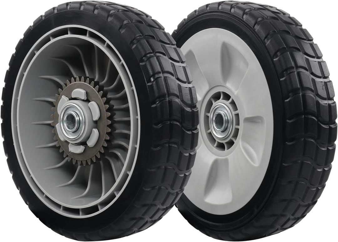 CheeMuii HRR216 Lawn Mower Drive Wheels Kit 2 Pcs Rear Wheels 42710-VE2-M02ZE Replace for Honda HRR216 HRS216 HRT216 Walk-behind Lawn Mower (8 Inch-back Wheels-2pcs)