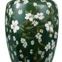 Cremation Urn for Ashes for Women with White Floral Design - 200 cu in Funeral Urns for Men and Women, Decorative Urns for Human Ashes Adult Female