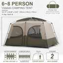 Vidalido Tents6-8 Person Camping Tent with Extended Vestibule2 Room Weather Resistant Family TentsEasy Install Waterproof Outdoor Tent for Backpacking and Camping Hiking