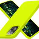 Cordking Designed for iPhone 15 Pro Max Case, Silicone Ultra Slim Shockproof Phone Case with [Soft Anti-Scratch Microfiber Lining], 6.7 inch, Fluorescent Green