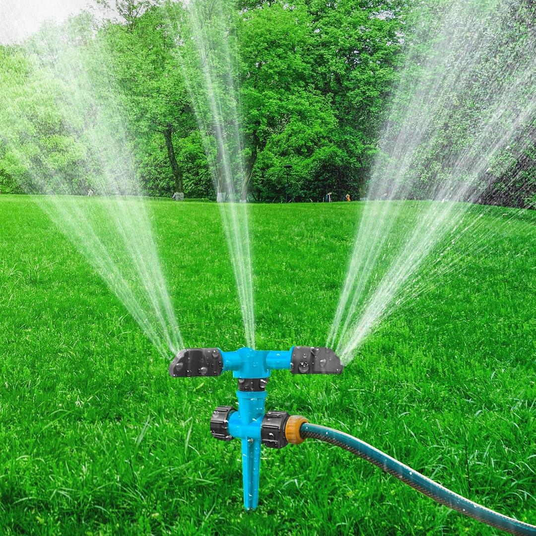 Lawn Sprinkler for Yard, Automatic Water Sprayer Irrigation System for Garden, 360 Degree Rotating Lawn Sprinkler Large Area Coverage, Yard Sprinklers and Garden Sprinklers for Kids