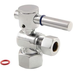 Kingston Brass CC43101DL Concord Decorative Quarter Turn Valve with 1/2-Inch IPS Inlet and 3/8-Inch OD, Lever Handle, Chrome