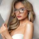 JM 3 Pack Reading Glasses for Women, Fashion Square Blue Light Readers