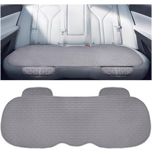 Car Back Seat Cover, Anti-Slip Long Comfortable Vehicle Rear Chair Protectors with Storage Pocket, Breathable Automotive Back Bench Cushion Pad, Universal for SUV Sedan Truck (Gray)