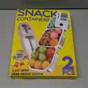 2Pack Stainless Steel Snack Containers for Kids Adults, Reusable 2 Compartment Snackle Box Container with Leakproof Lids Metal Bento Lunch Boxs Food Storage Containers for Travel Picnics Office School